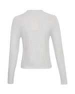 ryggen af kort grå cardigan med knappelukning MOSS Copenhagen MSCHJuna Cardigan LGM