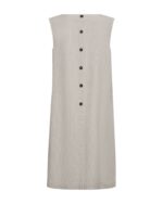 beige kjole uden ærmer med rund hals og knappelukning på ryggen. Freequent Simply Taupe w Off-white FQLAVA-DRESS