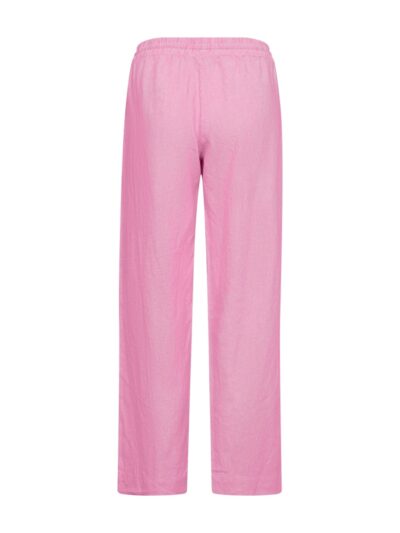 bagpå lyserøde bukser med brede bukseben og elastik i taljen. Freequent Off-white Fuchsia Pink FQLAVA-PANTS