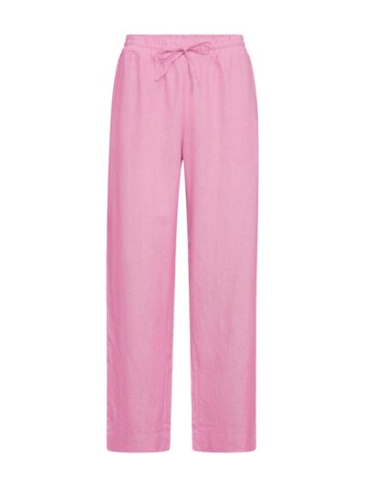 lyserøde bukser med brede bukseben og elastik i taljen. Freequent Off-white Fuchsia Pink FQLAVA-PANTS