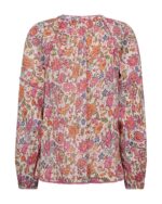 ryggen af lyserød bluse med blomstermønster Freequent Star off-white w Fuchsia Pink FQCARIN-BLOUSE