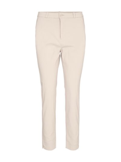 beige bukser med ankellange bukseben med lille slids. Freequent Moonbeam FQSOLVEJ-ANKLE-PA