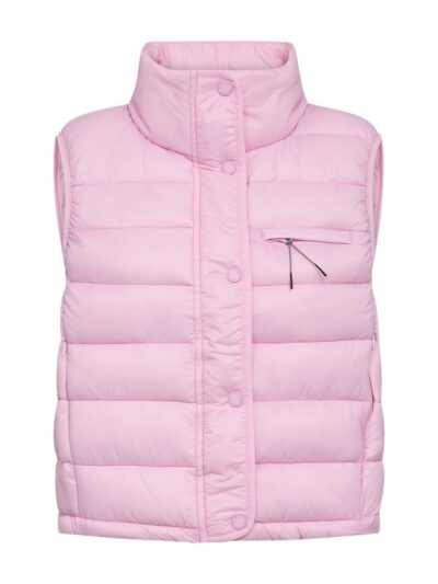 vatteret lyserød vest medhør krave og knaplukning. Freequent FQTOPPER-WAISTCOAT Lilac Sachet
