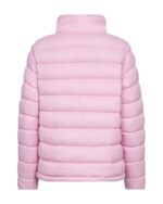 ryggen af kort lyserød vatteret jakke med høj krave Freequent Lilac Sachet FQTOPPER-JACKET