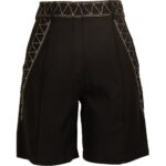 sorte shorts med broderidetaljer. NÜ Zanna Shorts Black