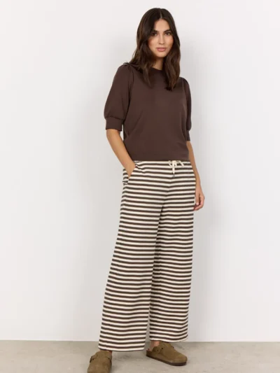 Soyaconcept brun stribet bukser |	SC-BARNI 43
