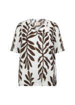 mønstret bluse med korte ærmer Wasabi WA-MARTA 3 Bluse Hot Fudge Combi