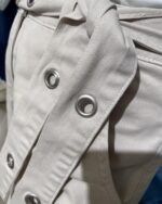 beige bukser med bindebælte Freequent Moonbeam FQPACHINO-PANTS