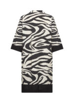 ryggen af kjole med zebraprint og sorte brede kanter. Wasabi WA-LUANA 4 Kjole Black Combi