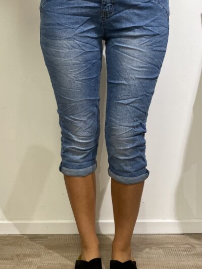 Karostar denim knickers med knap og lynlås | KC8114