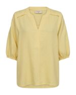 gul bluse med halvlange ærmer Freequent FQLAVA-BLOUSE Popcorn