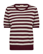 kortærmet strik t-shirt Freequent FQJOEL-PULLOVER Port Royale w Moonbeam
