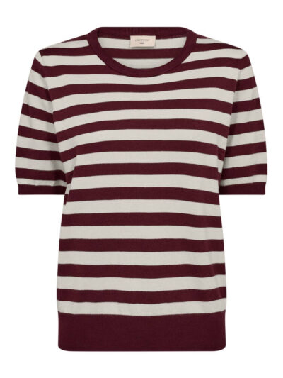 kortærmet strik t-shirt Freequent FQJOEL-PULLOVER Port Royale w Moonbeam