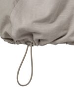 snøre i bunden på kortærmet beige bluse