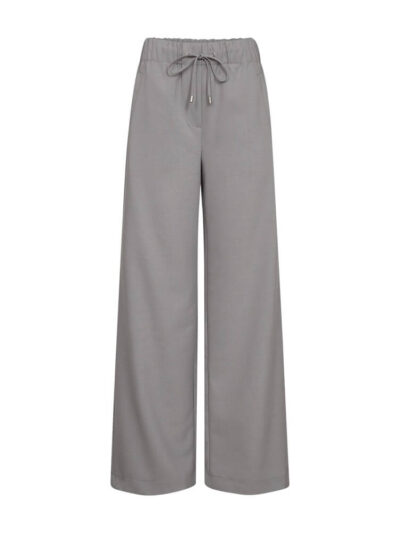grå bukser med elastik og snøre i taljen Freequent FQTARMA-PANTS Light Grey Melange