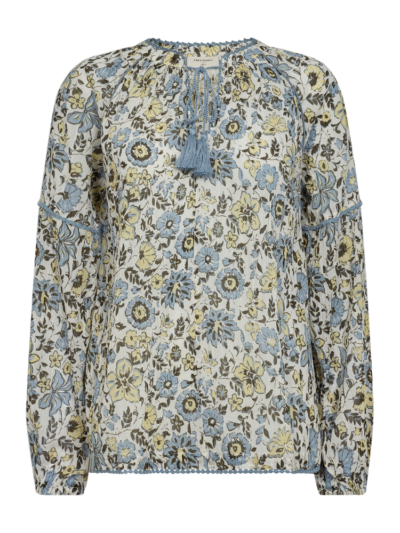 Freequent FQCARIN-BLOUSE | Star Off-white w. Chambray blu