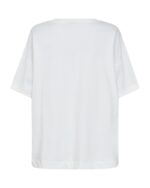 ryggen af hvid t-shirt med leo print foran. Freequent FQCAROL-TEE Star Off-white w. Black