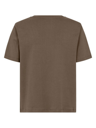 ryggen af basic brun t-shirt Freequent FQEVIE-TEE Morel