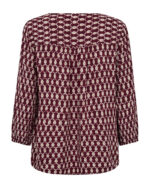 ryggen af mønstret bluse Freequent FQADNEY-BLOUSE Port Royale w. Moonbeam