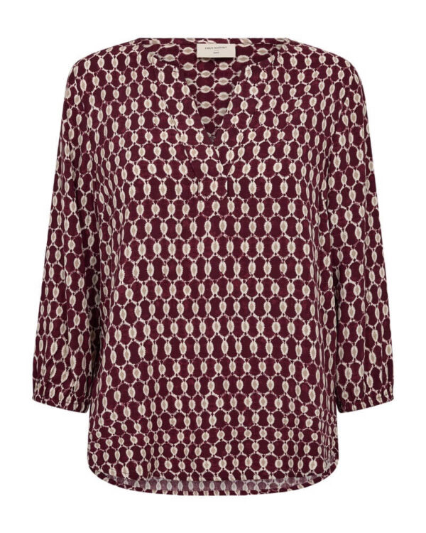 mønstret bluse Freequent FQADNEY-BLOUSE Port Royale w. Moonbeam