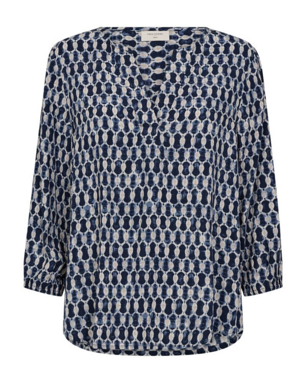 mønstret bluse Freequent FQADNEY-BLOUSE Salute w. Moonbeam