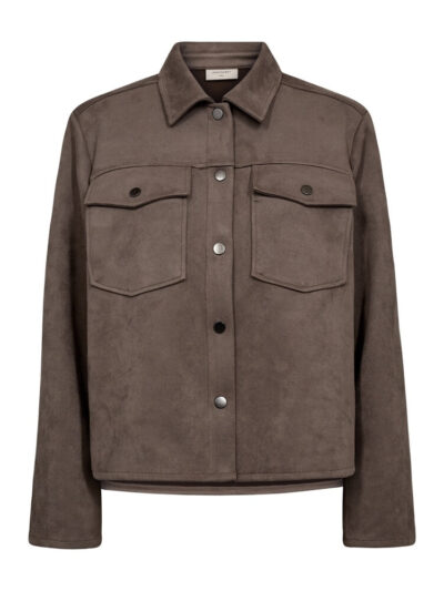brun jakke med brystlommer. Freequent FQDUWA-JACKET Morel