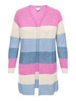 stribet lang cardigan i pastelfarver ONLY Carmakoma CARATIJA Cardigan