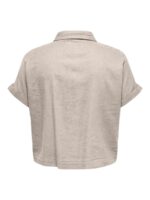 ryggen af kortærmet skjorte ONLY Carmakoma CARCARO Shirt Pumice Stone