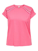 pink t-shirt ONLY Carmakoma CARLIMLY TOP Pink Lemonade Melange