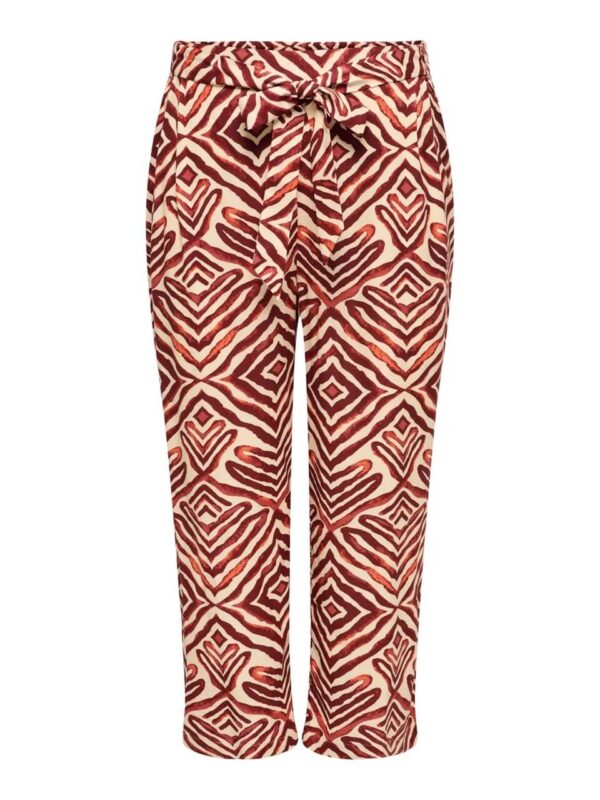 mønstrede bukser med bælte ONLY Cmakoma CARSHILLA Culotte Pant Hot Chocolate TRIBE