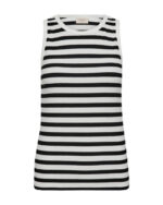 stribet top Freequent FQEFFY-TOP | Black w. Star Off-white