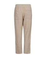 baglommer på beige hørbukser Freequent Sand melange FQLAVA-PANTS