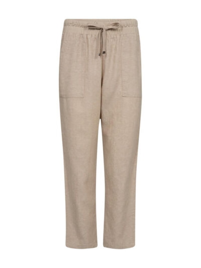 beige hørbukser Freequent Sand melange FQLAVA-PANTS