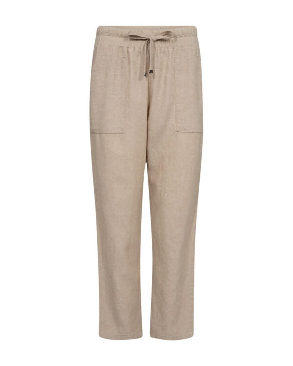 beige hørbukser Freequent Sand melange FQLAVA-PANTS