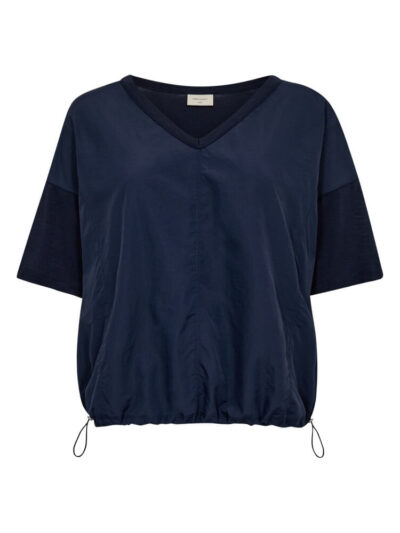 blå t-shirt Freequent FQIVORA-TEE | Navy Blazer