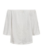 ryggen af hvid off-shoulder bluse Freequent FQDASIA-BLOUSE Star Off-white