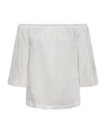 hvid off-shoulder bluse Freequent FQDASIA-BLOUSE Star Off-white