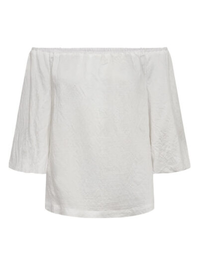 hvid off-shoulder bluse Freequent FQDASIA-BLOUSE Star Off-white