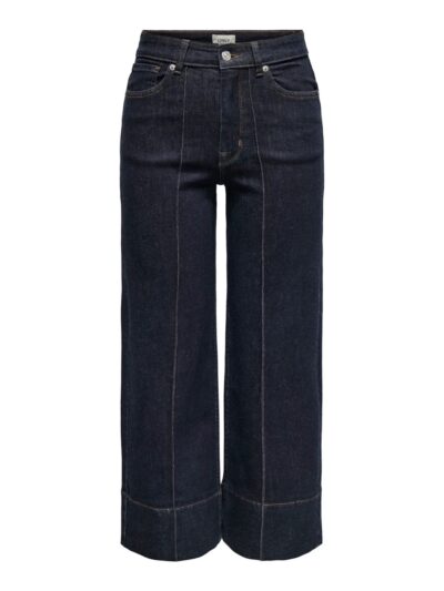 mørkeblå jeans ONLY Carmakoma CARWILLY Wide Jeans Dark Blue Denim