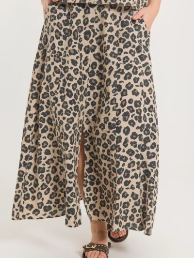 Freequent FQLAVISCO-SKIRT | Sand Melange w. Black