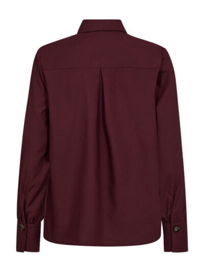 læg på ryggen af vinrød skjorte med halv knaplukning Freequent FQFLYNN-SH Port Royale