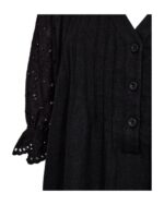 flæseærmer på sort kjole i hør med søde ærmer. Freequent FQLALUNA-DRESS Black