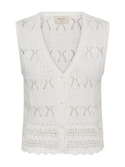 hvid vest med hulmønster Freequent FQFRAYA-WAISTCOAT Brilliant white