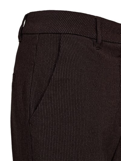 sidelomme på klassiske brune bukser med metallisk tråd Freequent FQISADORA-PANTS Coffee Bean w. Morel