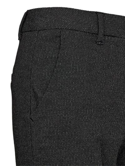 sidelomme på klassiske sorte bukser med metallisk tråd. Freequent FQISADORA-PANTS Black w. Off-white