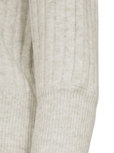 ærme på lys beige strik Freequent FQHARA-PULLOVER | Moonbeam Melange
