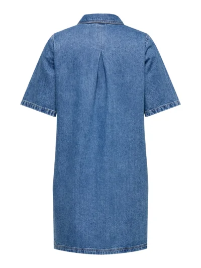 læg på ryggen af blå denimkjole ONLY Carmakoma CARGRY Dress Medium Blue Denim