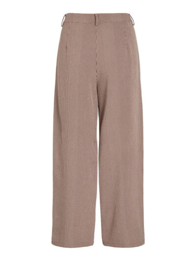 bagpå ternede bukser i neutrale nuancer. VILA VIJUO Pant Birch Pinecone