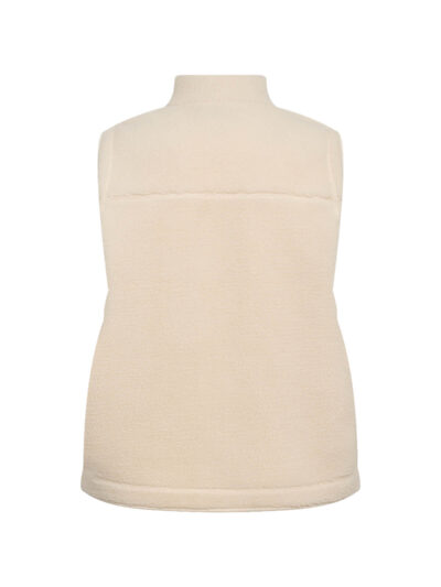 ryggen af creamfarvet teddy vest Wasabi WA-NETTIE 1 Vest Cream