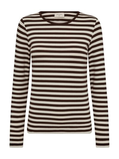 Freequent FQLIANA-TEE Bluse | Coffee Bean w. Moonbeam